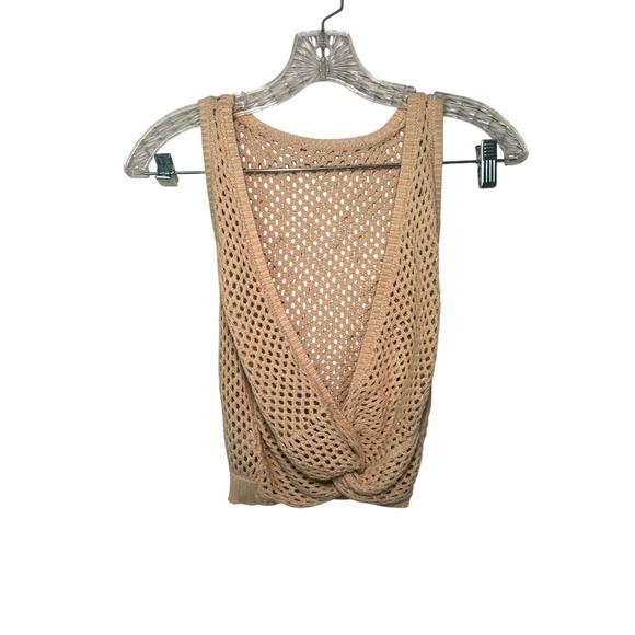 Crochet Knit Tank Top Sleeveless‎ Twist Front Casual Cute Summer Festival Boho - Picture 1 of 5